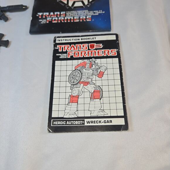 Vintage 1986 Transformers G1 Wreck-Gar Original Box Manual Decoder New Decals - Picture 12 of 16